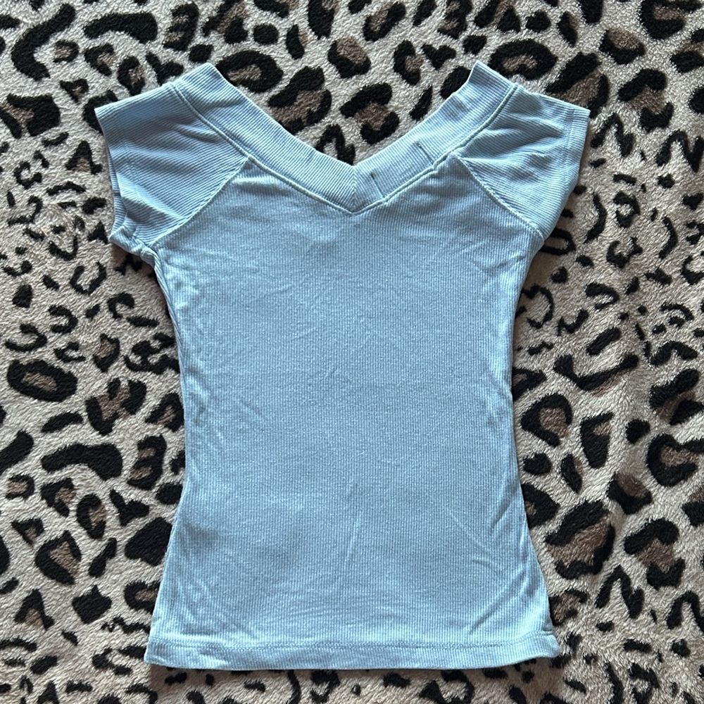 Urban Outfitters / BDG Light Blue Super Short Sleeve Shirt